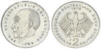 Deutschland 2 DM 2 DM J.406 Adenauer 1978 J, Fehlprägung, Schrötling zu dünn -