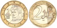 Österreich 2 Euro Fehlprägung Fehlprägung 2 € auf 1€ Rohling geprägt, ohne Randschrift, mit Riffelrand -