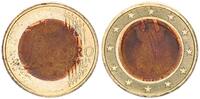 Deutschland BRD 1 Euro Fehlprägung mit Innenteil 1 Cent Rohling, Stahl verkupfert -