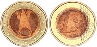 Deutschland BRD 1 Euro Fehlprägung mit verkupfertem Innenteil -