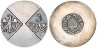 Deutschland /Weimar/ Probeprägung 5 Mark Probe 1926 Weimar 5 Mark 1926 Motivprobe in Silber, VS und RS neues Design -
