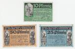 Deutschland / Schmeich LOT 3 Scheine zwischen 25 und 50 Pfennig -