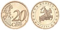 Monaco 20 Cent Monaco 20 Cent Kursmünze 2004 Polierte Platte in Münzkapsel. Seltenes Jahr !!! -