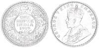 Indien - Großbritannien 1 Rupie Britisch Indien 1 Rupie Silber - Georg V. -