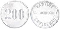 Deutschland / Schlachtschiff Gneisenau 200 Pfennig Schlachtschiff Gneisenau 200 Pfennig für die Kantine -