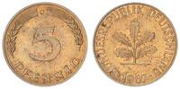 Deutschland 5 Pfennig seltenes Jahr und Münzzeichen -