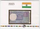 Indien 1 Rupie Geldschein Indien, 1 Rupie Geldschein -