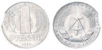 DDR 1 Pfennig Fehlprägung: 1 Pfennig mit Zainende -