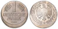 Deutschland 1 Mark BRD 1 Mark 1967 G Fehlprägung: 20% dezentriert -