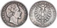 Kaiserreich 5 Mark Bayern Ludwig II. -