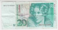 Deutschland 20 Mark 20 DM Banknote 1993 -