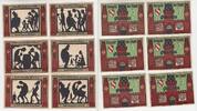 Deutschland/ Glauchau 6x50Pfennig-Scheine Deutschland/ Glauchau, 6x50Pfennig-Scheine -