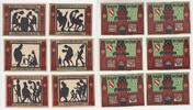 Deutschland/ Glauchau 6x50Pfennig-Scheine Deutschland/ Glauchau, 6x50Pfennig-Scheine -