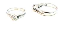 750 Weißgold Ring mit Diamanten, 5,18g, Ringgröße 60 -