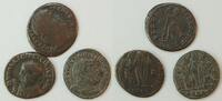 Antike / 3 verschiedene Römische Kaiser Lot aus 3 Folles 3 Römische Kaiser Lot(33) ,Constantinus I, Licinius I, Licinius II