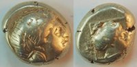 Antike / Griechenland Lesbos Hekte Elektron-Gold Antike / Griechenland Lesbos, Mytilene Apoll/Artemis 2 Hekte Gold 2,54 g ss-vz