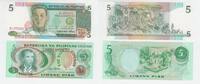 Philippinen 2x 5 Limang-Piso-Geldscheine Philippinen, 2x 5 Limang-Piso-Geldscheine, kassenfrisch -