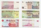 Sudan LOT 5-100 Dinars Scheine Sudan, LOT 5-100 Denars-Scheine -