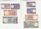 Indien 2x1, 10 & 100 Rupien Schein Indien, 2x1, 10 & 100 Rupien Schein -