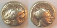 Antike / Griechenland Lesbos Hekte Elektron-Gold Griechenland Lesbos (2), Mytilene Apoll/Artemis Hekte Gold 2,54 g ss-vz