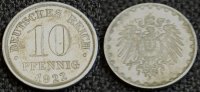 Deutschland / Kaiserreich 10 Pfennig Kaiserreich 10 Pfennig J.298 1922 ohne Münzzeichen !!! Probe ?