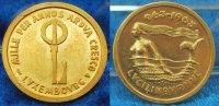 Luxemburg 20 Franc, Medaillienartige Prägung Luxemburg 20 Franc Medaillienartige Prägung 900 Gold vz 1000 Jahrfeier