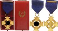 3.Reich Orden Treuedienst-Ehrenabzeichen Gold 40 Jahre im Etui, Deschler ** -