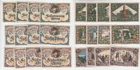 Deutschland/ Rheinsberg LOT: je 4x 25,50,75Pf Scheine Deutschland/ Rheinsberg, LOT: je 4x 25,50,75Pf Scheine -