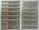 Dt. Reich 6 x 1000 Mark Wz. Wellen, FZ. OM, Ro. 75q, alles fortlaufende Nummern! -