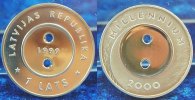 Lettland 1 Lats Lettland Millennium, 1 Lats 925 Silber, 15,25g, Auflage 35000, PP