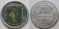 Frankreich 5 Centimes Briefmarkenkapselgeld, Credit Lyonnais -