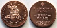 Helmut König Kupfermedaille Numismatiker-Treffen Erfurt, letzte Deutsche Mark 2001 -
