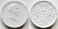 Numismatik, Porzellanmedaillen weiße Porzellanmedaille (Meißen) Chemiker Carl Wilhelm Scheele, FG Numismatik Stralsund -