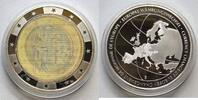BRD Medaille Europas Währungswechsel, mit Farbauflage -