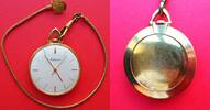 Deutschland, HERREN TASCHENUHR, vergoldete UNISEX TASCHENUHR (Frackuhr) Habmann, Zentralsekunde-gute Funktion, -