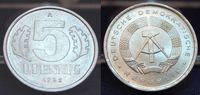 Deutschland / DDR 5 Pfennig 5 Pfennig DDR 1982 fast st, matt sehr selten in dieser Erhaltung