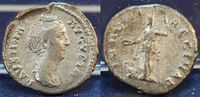 Antike / Römische Kaiserzeit/Faustina I Denar Faustina Major Denar IUNONI REGINAE, Juno n.l. stehend, ss