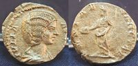 Antike / Römische Kaiserzeit / Julia Domna Denar, Silber Julia Domna, gest. 217, Vestalin n.l stehend, VESTAE SANCTAE, ss-vz