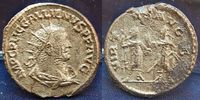 Antike / Römische Kaiserzeit/Gallienus Silber-Antoninian, Gallienus Silber-Antoninian RS Valerianus und Gallienus gegenüberstehend, ss