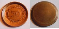 Deutschland 50 Pfennig Probe bzw. Abschlag der Wertseite vom 50Pf. (1949)F prägefrisch