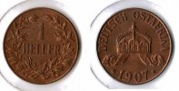 Kolonien Deutsch-Ostafrika 1 Heller Deutsch-Ostafrika 1 Heller 1907J prägefrisch-stempelglanz