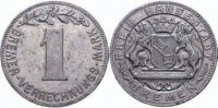 Nebengebiete / Bremen 1 Verrechnungs Mark Bremen offizielles Notgeld 1 Verrechnungsmark (1924) ss