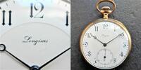 Schweiz, HERREN TASCHENUHR, HERREN TASCHENUHR, LONGINES, Gold, 0,585, winziger Zifferblattdefekt, ca. 1903, -