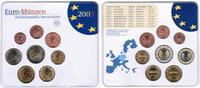 Bundesrepublik Deutschland Offizieller Kurssatz 2005 D Einzelplatte Offizieller Kurssatz 2005 D Einzelplatte mit Euromünzen 1 Cent bis 2€ -