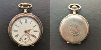 Schweiz, Herren Taschenuhr, HERREN TASCHENUHR, Silber, Schiffsmotiv Kolonien ?, 6 rubis, ca.1900, -