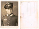 3. Reich / Nationalsozialismus Soldatenfoto 3.Reich 3. Reich Nationalsozialismus Soldaten Portrait Foto Uniform + Abzeichen -