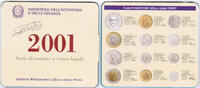 Italien KMS 1 Lira - 1.000 Lire 12 Münzen inclusive 2 Silbermünzen -