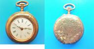 Schweiz, DAMEN TASCHENUHR, hübsche DAMEN TASCHENUHR, Gold 8K, Zylinderhemmung, gute Funktion, ca. 1900, -