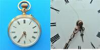 Schweiz, DAMEN TASCHENUHR, Niedliche DAMEN TASCHENUHR, Gold 14K, Zylinderhemmung, gute Funktion, ca. 1900, -