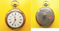 Schweiz, DAMEN TaschenUHR, DAMEN TASCHENUHR mit Zylinderhemmung, Gold - 8K, gute Funktion, ca. 1900, -